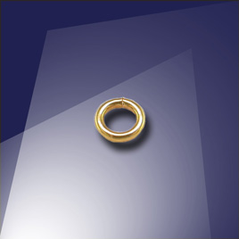.925 Gold Finish Sterling Silver 0.77 x 3mm Mini Jump Ring - Retail System