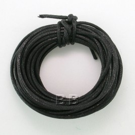 100 Meters Black Polished Cotton Cord 1.00mm Dia