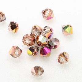 Czech Crystal Bohemica Bicone Bead 3mm Crystal (030) Mixed Copper