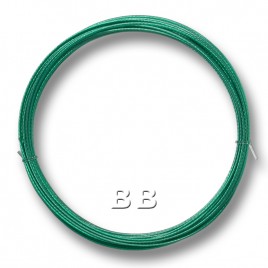 Emerald coloured, nylon coated 0.45mm/.018" Dia.7x1 Tigertail