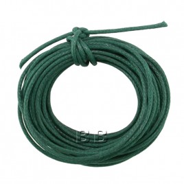 Emerald Polished Cotton Cord 1.00mm Dia