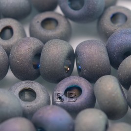 Grey matt rainbow size 32/0 seed beads - Retail system
