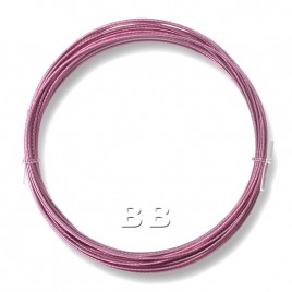 Light Rose coloured, nylon coated 0.45mm/.018" Dia.7x1 Tigertail