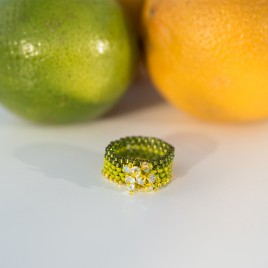 Mini Studio - Citrus Peyote Stitch Ring Bead Kit - Includes FREE Instructions
