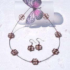 Mini Studio – Pink Lotus - Floating Necklace Bead Kit  (.925 silver black finish)