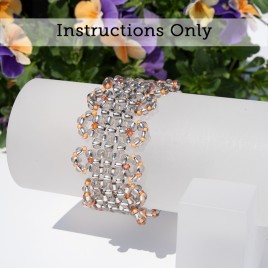 Mini Studio - Lacy Steely Spirit Stretchy Bracelet with Preciosa Seed Beads & Swarovski Crystal
