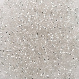 Preciosa Czech glass seed bead 15/0 Clear Silver Lined