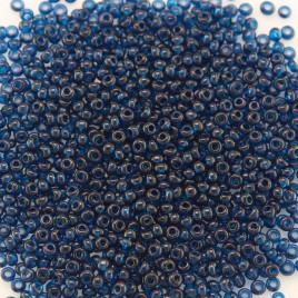 Preciosa Czech glass seed bead 15/0 Navy Blue Transparent glass