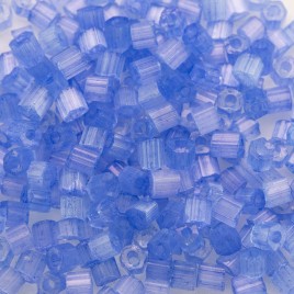 Preciosa Czech glass seed bead, 2-cut, size 9/0 Pale Blue coated