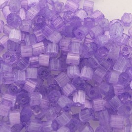 Preciosa Czech glass seed bead, 2-cut, size 9/0 Violet coated