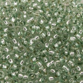Preciosa Czech glass seed bead 9/0 Sage Green lined