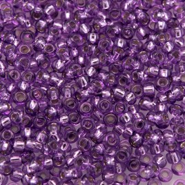 Preciosa Czech glass seed bead 11/0 Violet pink silver lined