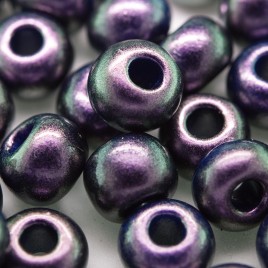 Purple Grape metallic coated glass bead, size 32/0 seed bead - Retail system