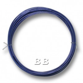 Sapphire coloured, nylon coated 0.45mm/.018" Dia.7x1 Tigertail