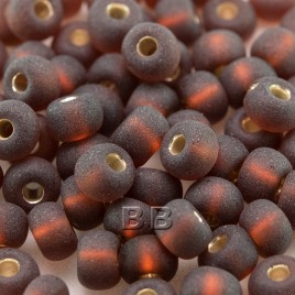 Smoked Topaz glass, matt silver lined size 5/0 seed beads - Retail system