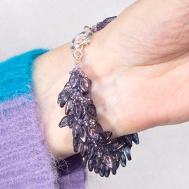 Sun Studio – Violet Orchid - Daphne Spiral Bracelet Bead Kit - Sterling silver