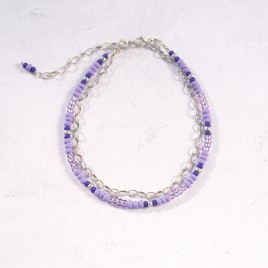 Sweet Lavender Czech Glass - Essence Bracelet